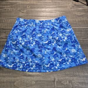 Traj3ctory Skort Womens Large Blue White Camouflage Eco-Friendly Activewear